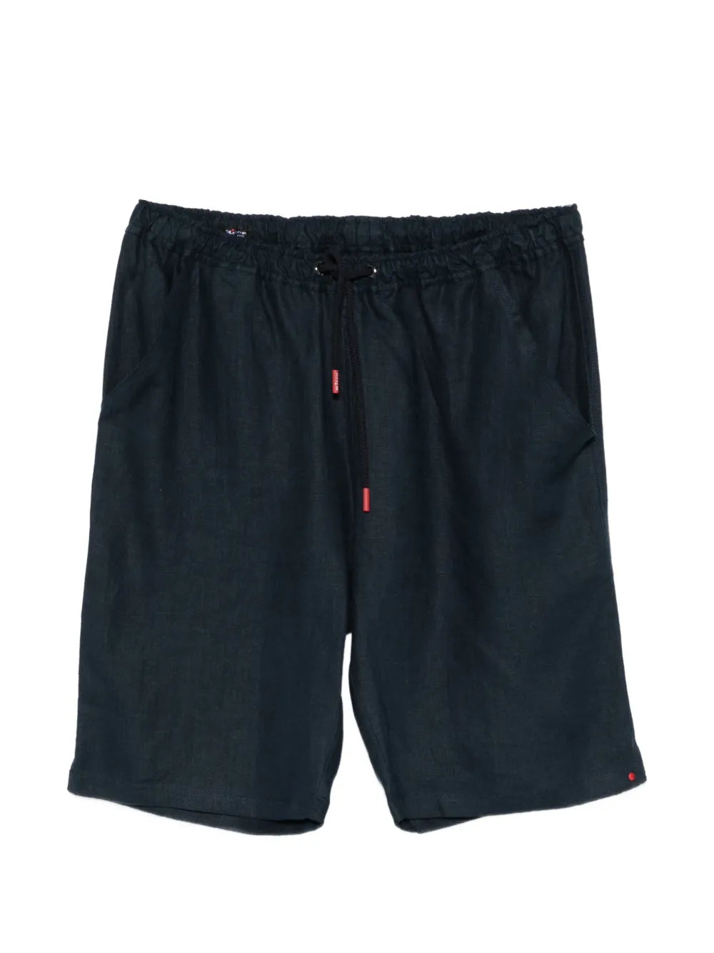 Linen Drawstring Shorts — Navy