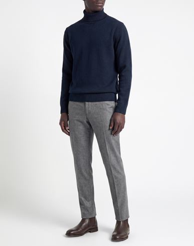 Man Turtleneck Navy Size 36 Merino Wool