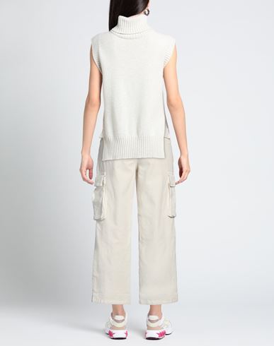 Woman Pants Off white Size 4 Cotton, Elastane