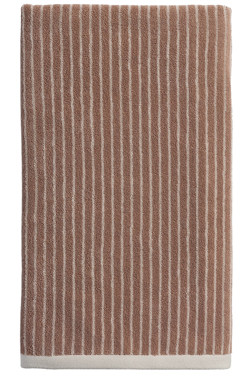 Parachute Pinstripe Bath Towel in Adobe & Alabaster - Red. a