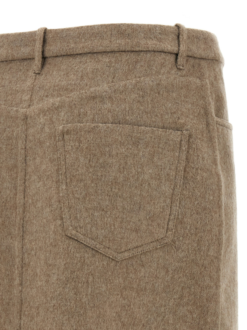 Wrap wool skirt - Neutrals