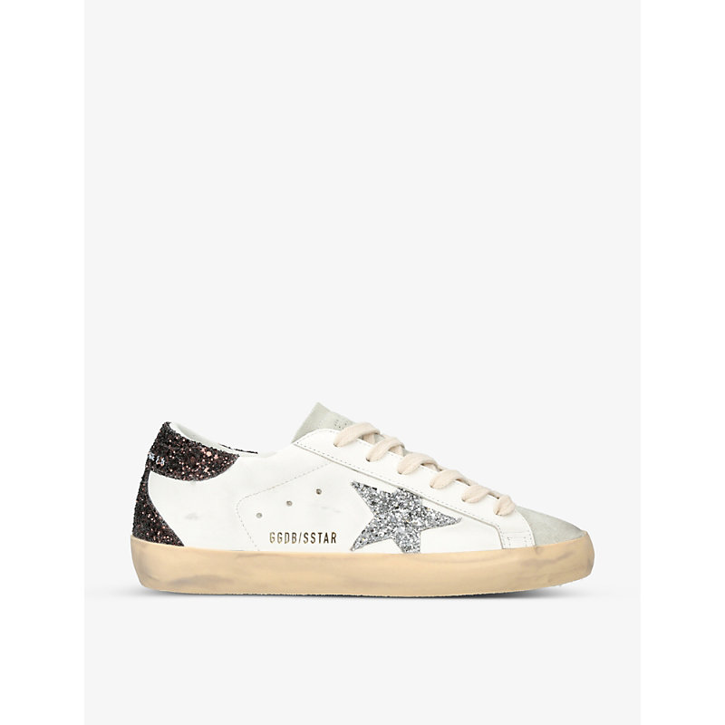 Womens White/oth Women's Superstar 11353 Star-applique Low-top Leather Trainers