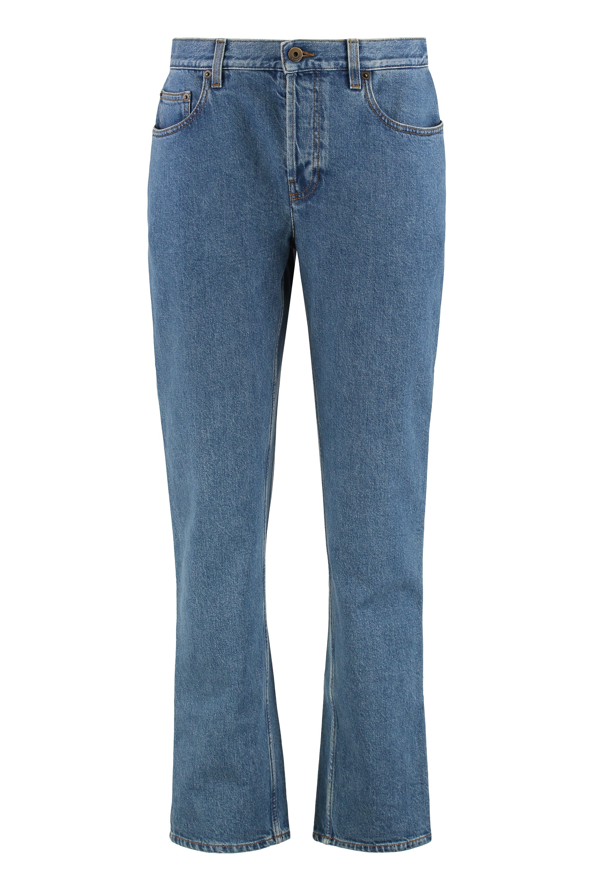 5-Pocket Straight-Leg Jeans — Blue
