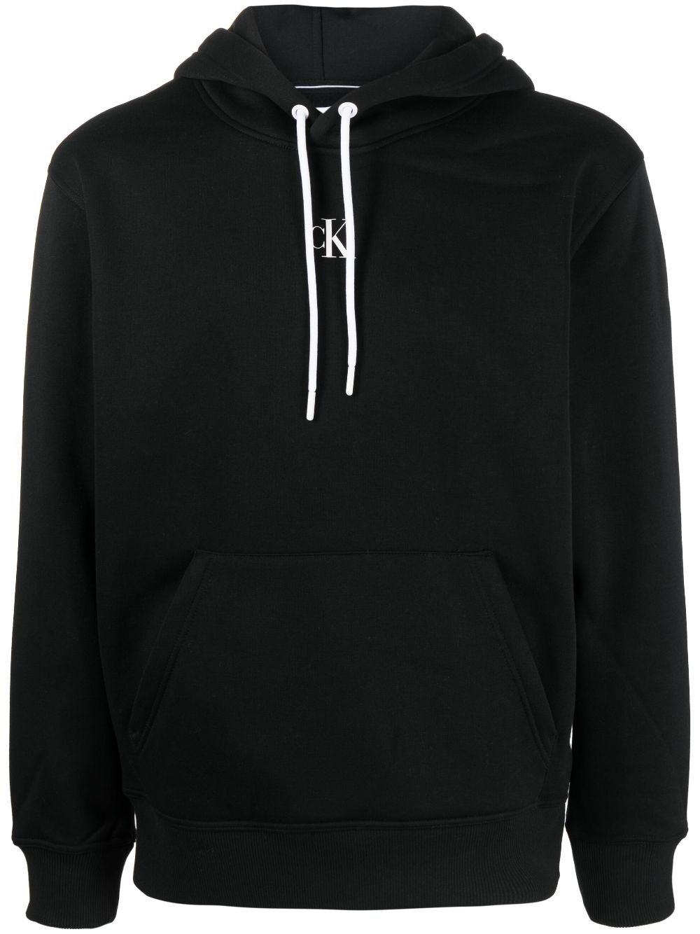 Logo-print hoodie - Black