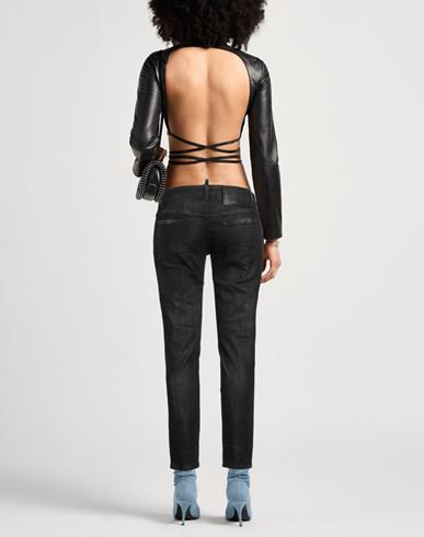 Dsquared2 Woman Jeans Black Size 6 Cotton, Elastane