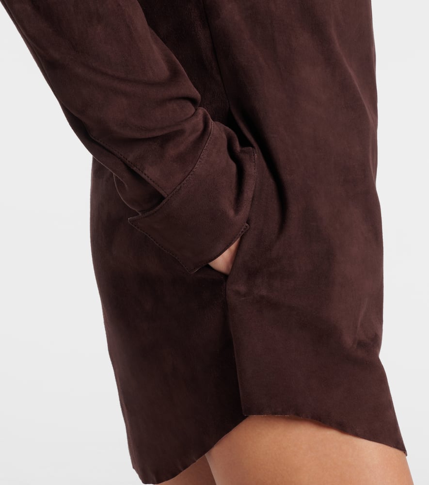 Geraldine suede shirt dress