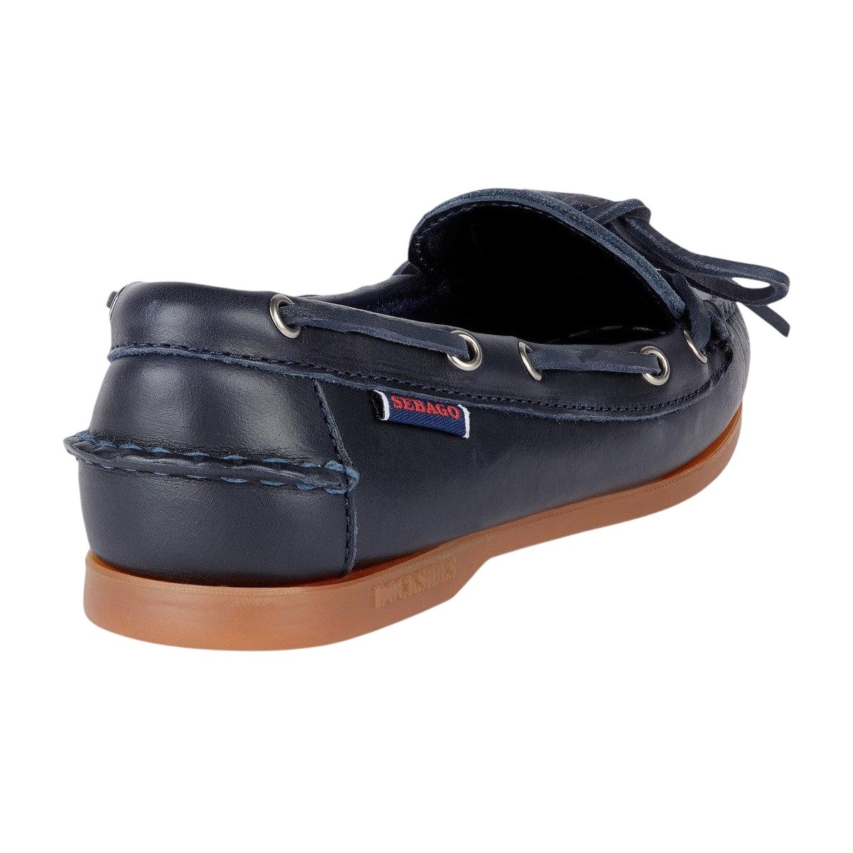 Sebago Womens/Ladies Nina Waxed Leather Bala Moccasin Blue Navy/Gum - Dark Navy