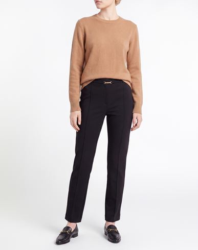 Woman Pants Black Size 12 Polyester, Elastane