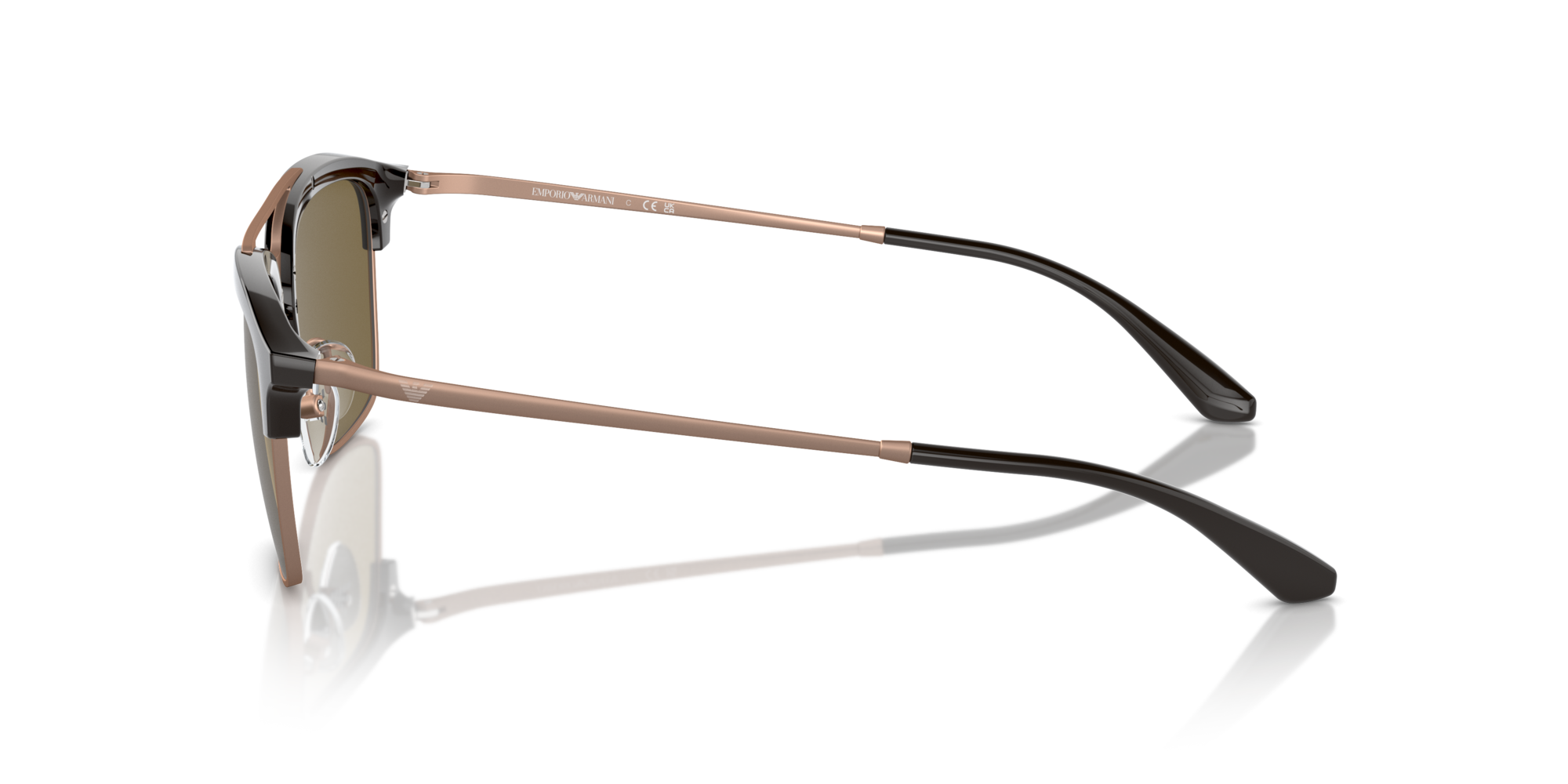 Emporio Armani Man Emporio Armani EA4228 320173 Sunglasses Injected Brown Brown Pilot Norma