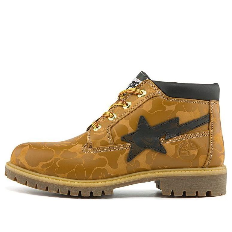 X BAPE Nelson Premium Waterproof Chukka Boots 'Wheat and Chocolate'