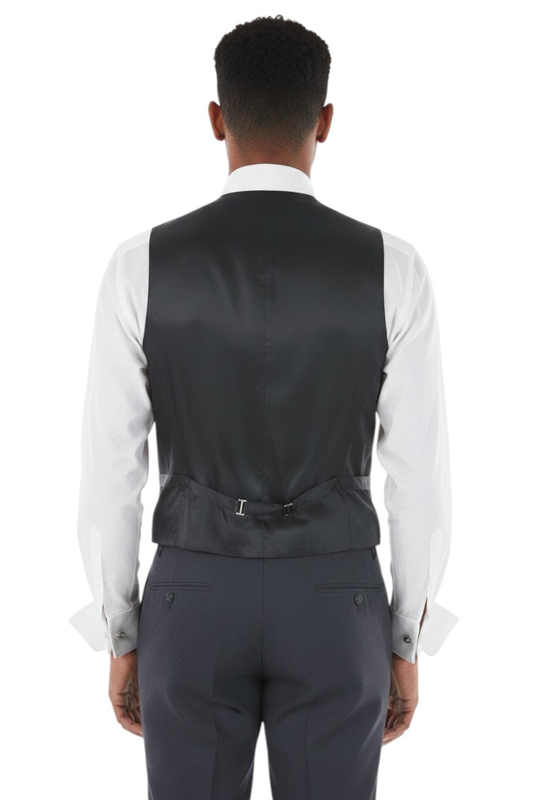 Black V Neck Waistcoat