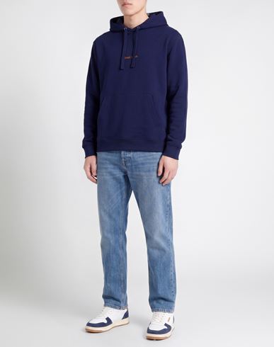 Man Sweatshirt Midnight blue Size L Cotton, Recycled polyester