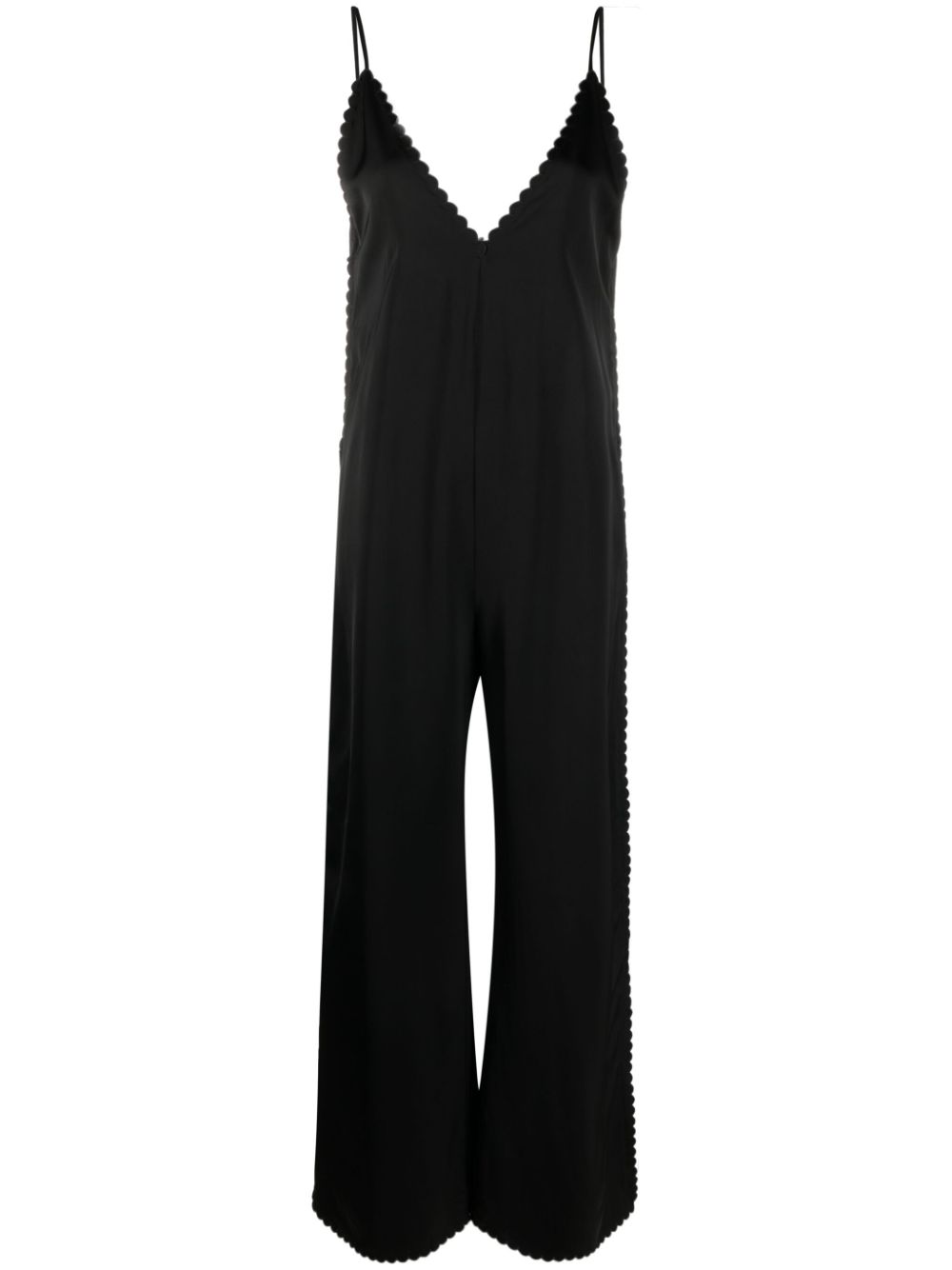 V-neck sleeveless jumpsuit - Black