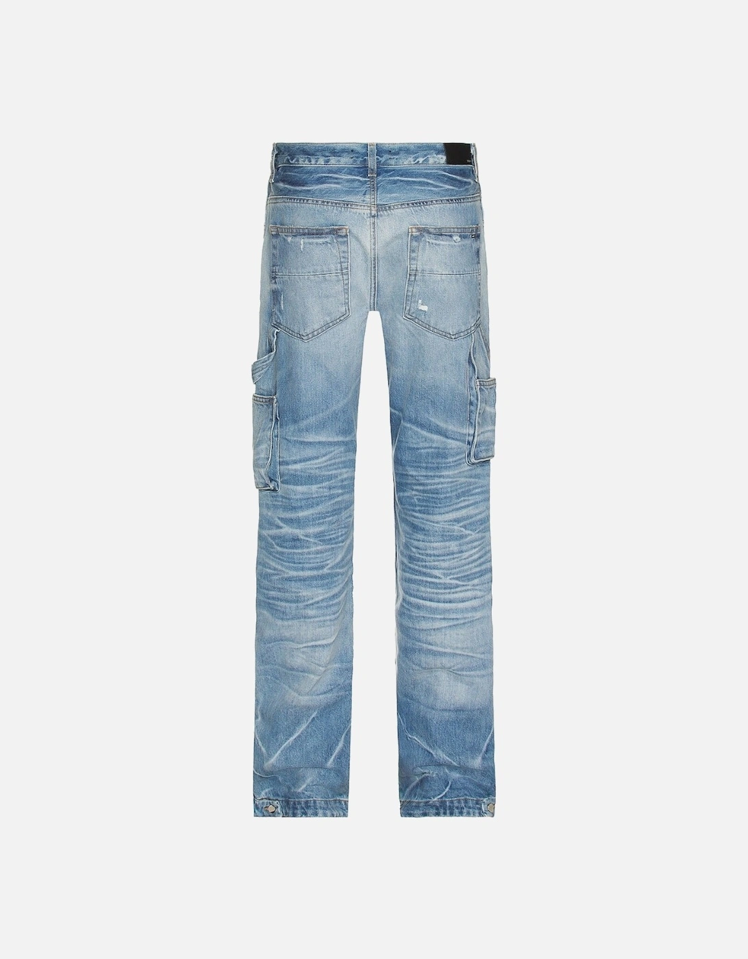 Men's Amiri Straight Fit Carpenter Faded Indigo Blue Jeans - Size: 32/31
