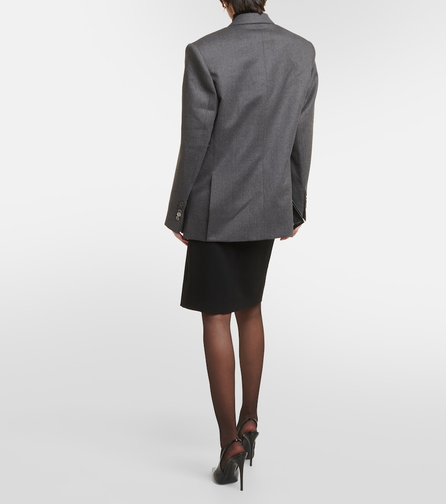 Double-breasted wool blazer