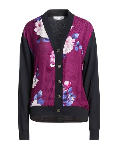Woman Cardigan Navy Size M Cotton, Modal