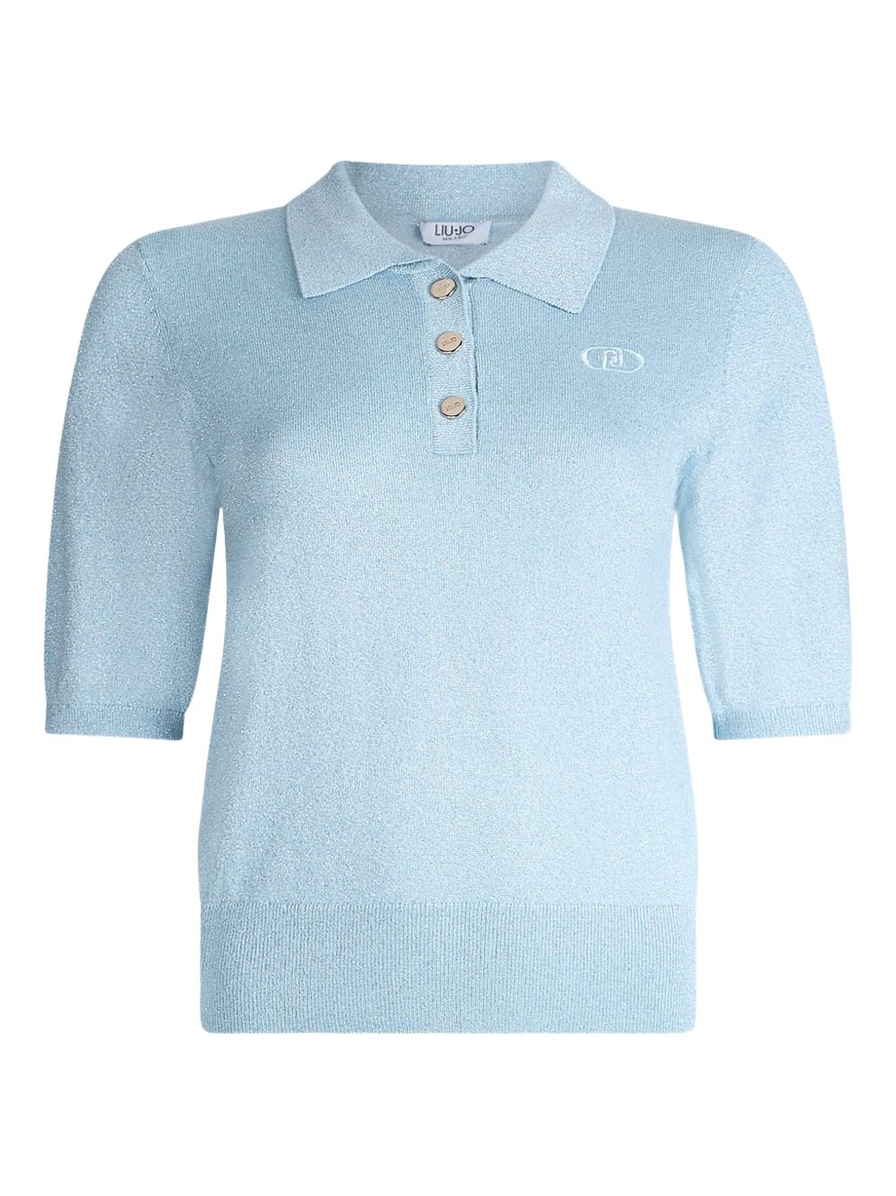 Logo-embroidered polo shirt - Blue