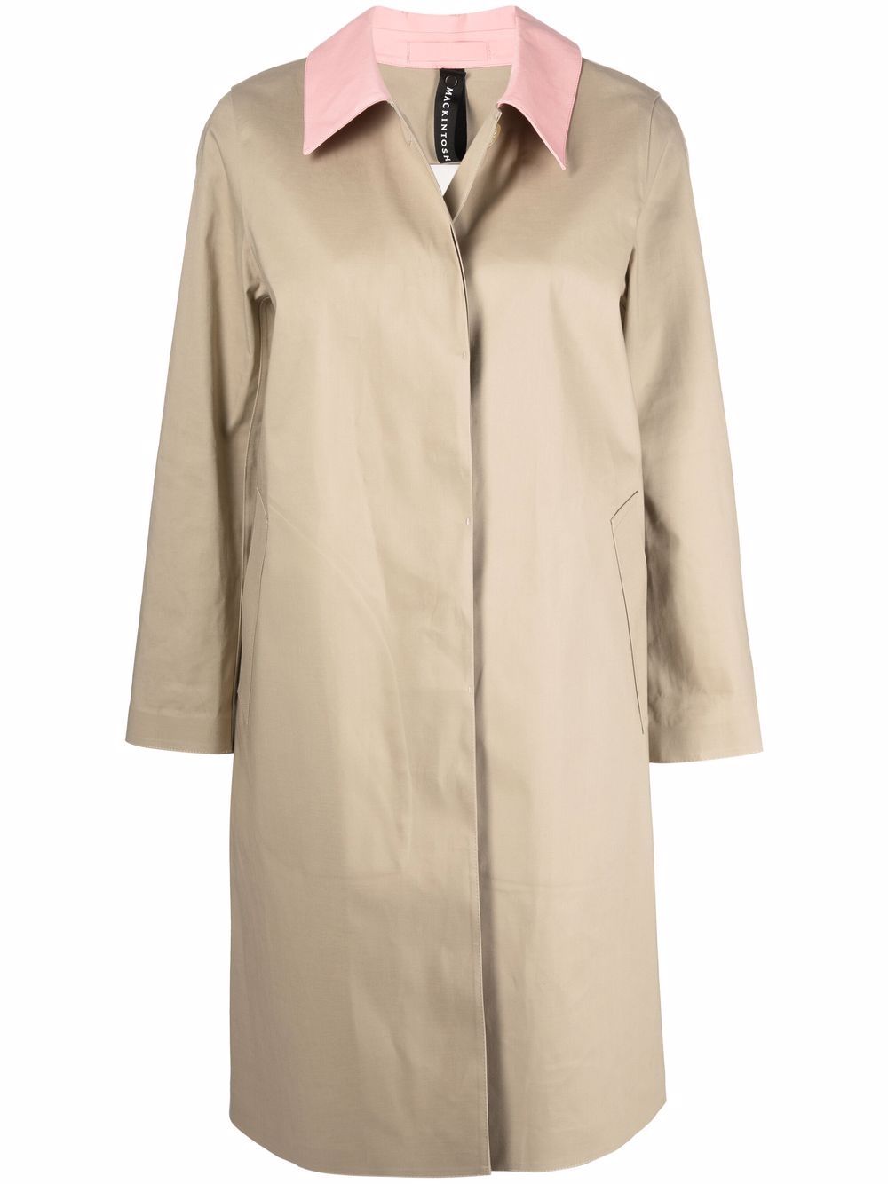 Banton single-breasted button-front coat - Neutrals
