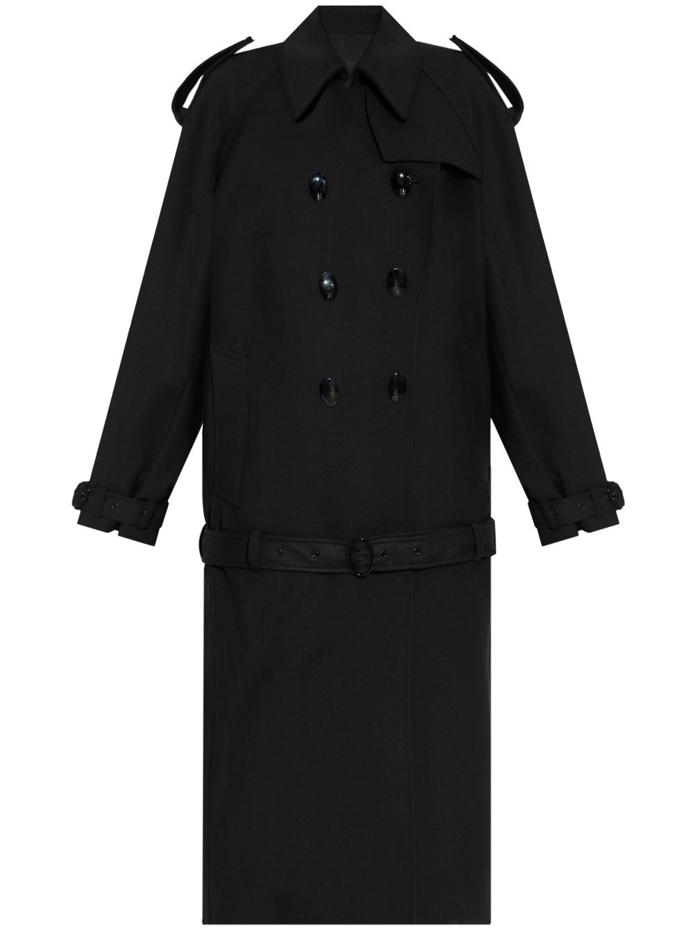 Double-breasted coat - Black