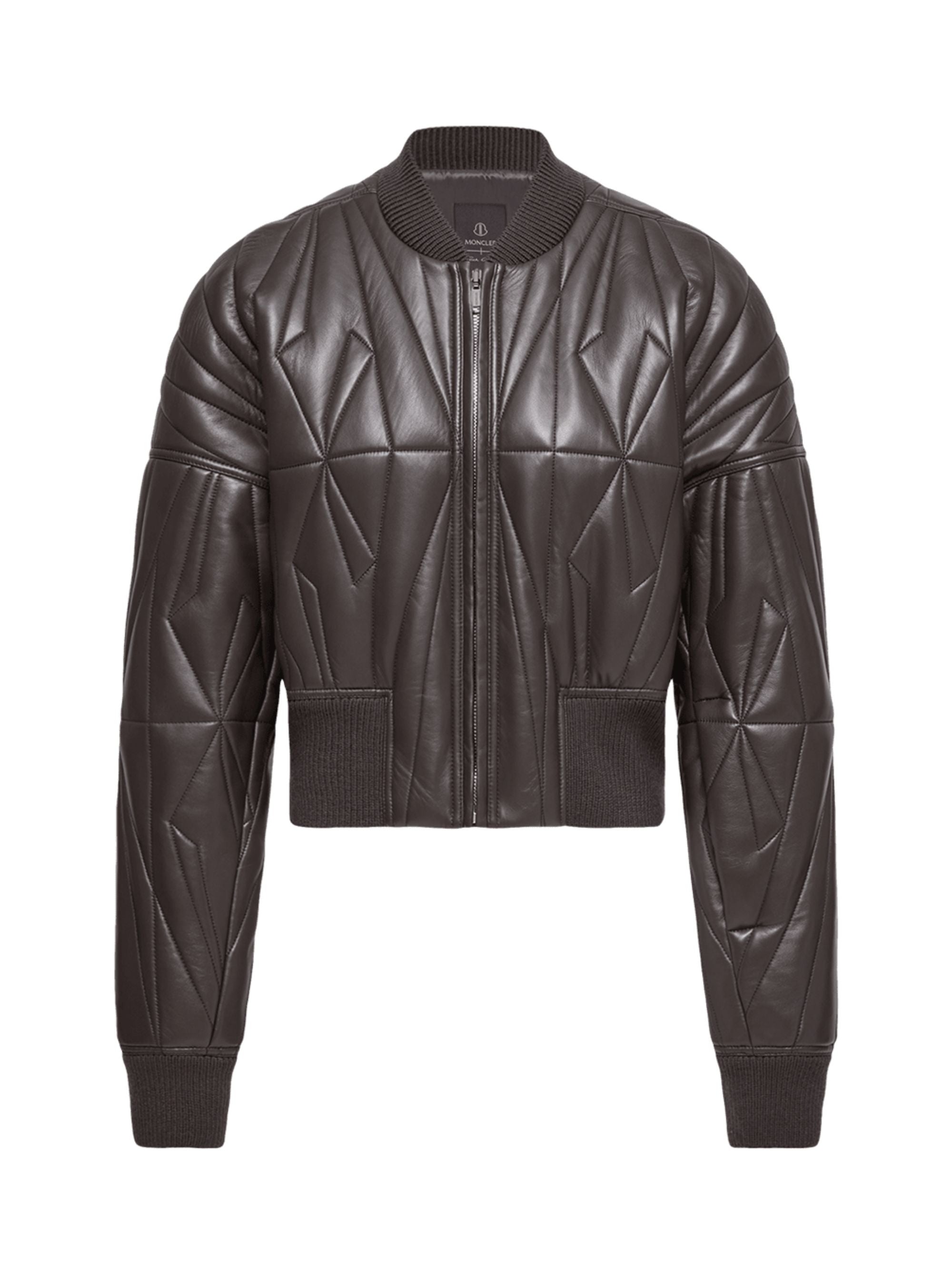 Quilted Leather Bomber Jacket for Women