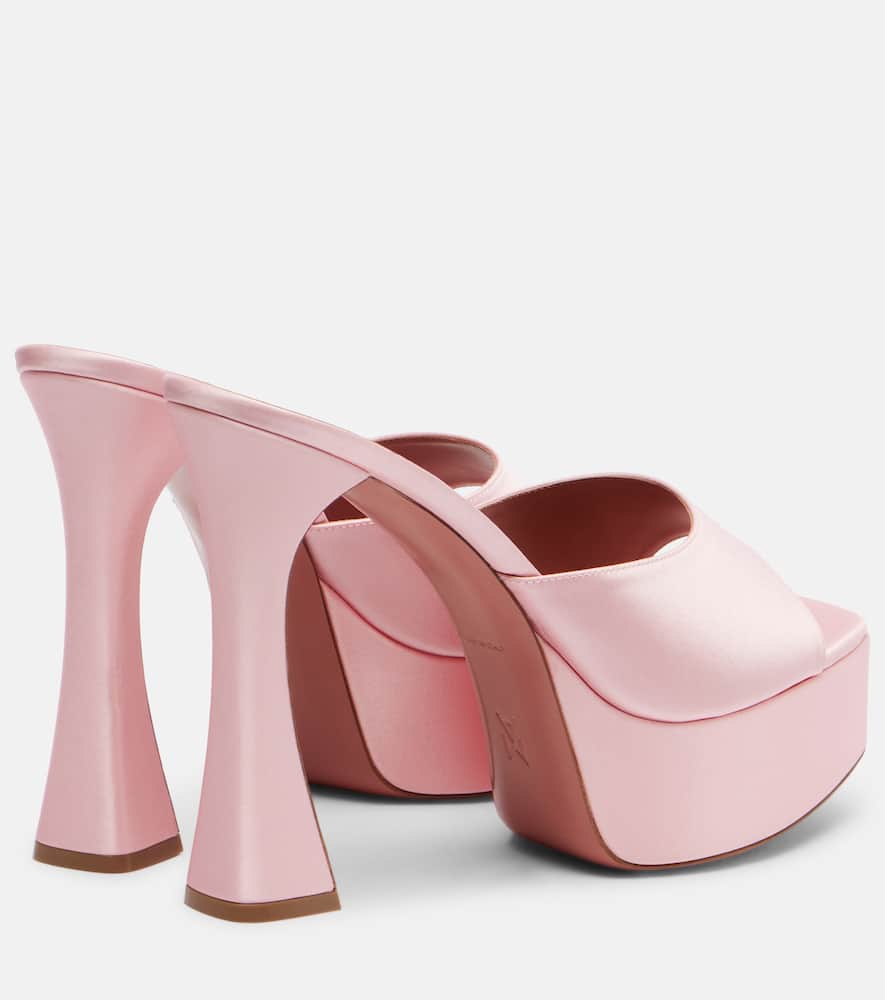 Dalida satin platform mules