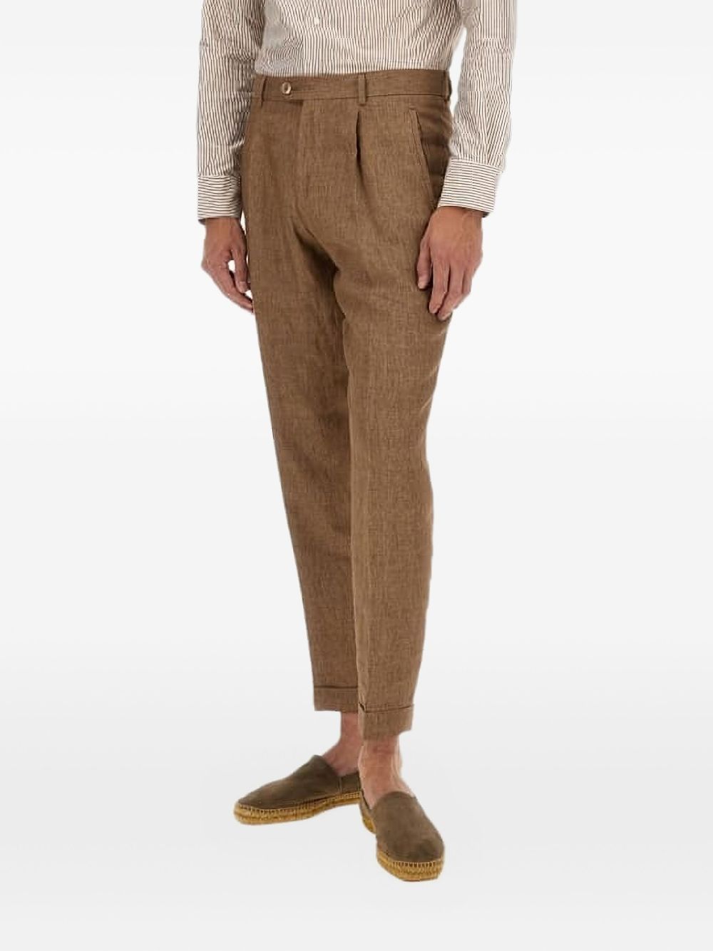 Pleated trousers - Brown
