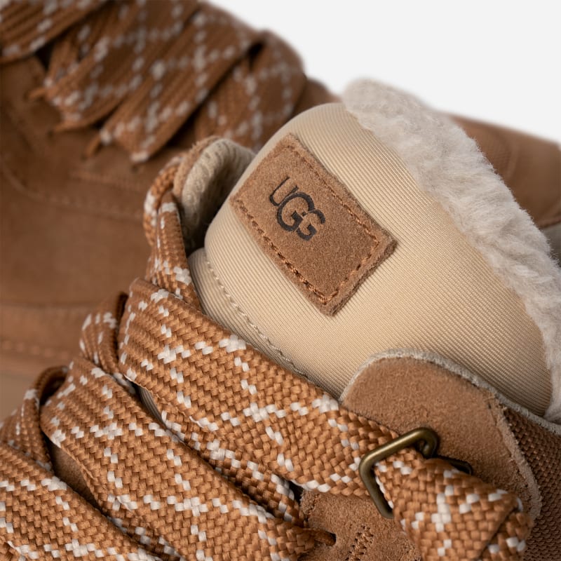 ® Men's Lowmel Suede/Textile/Recycled Materials Sneakers in Chestnut