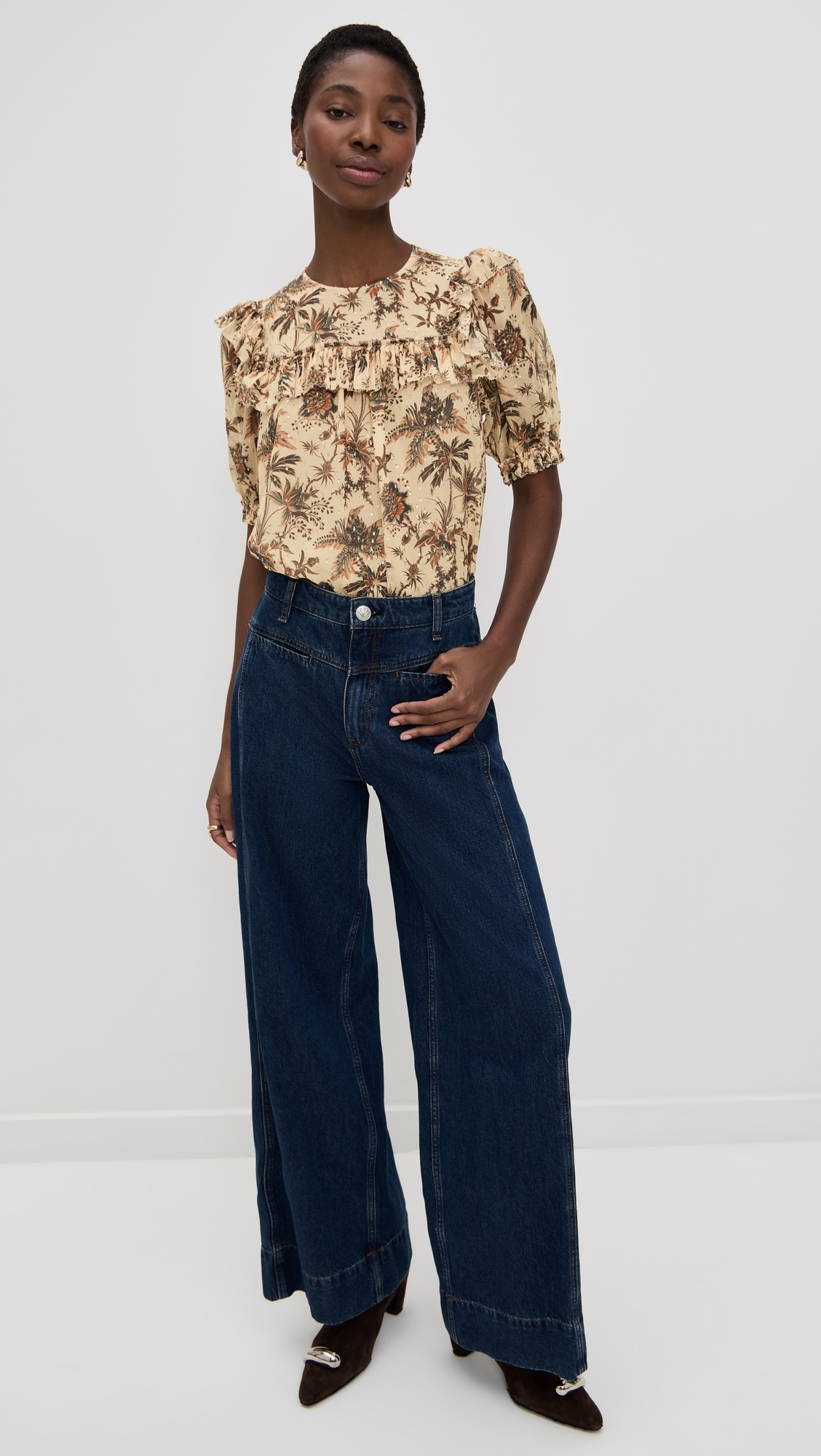 Jodie Puff Sleeve Top Cameo