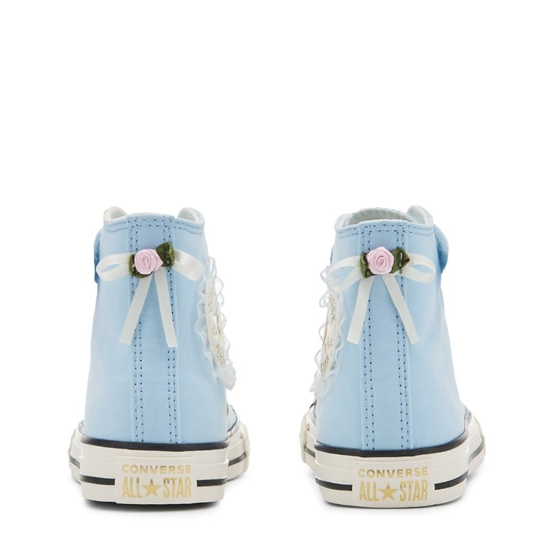 Kids' Chuck Taylor All Star 1v High Top Sneaker Little Kid Shoes (Clear Skies/White)