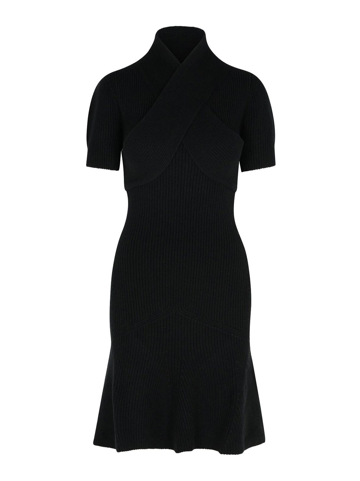 Black Merino Wool Blend Dress