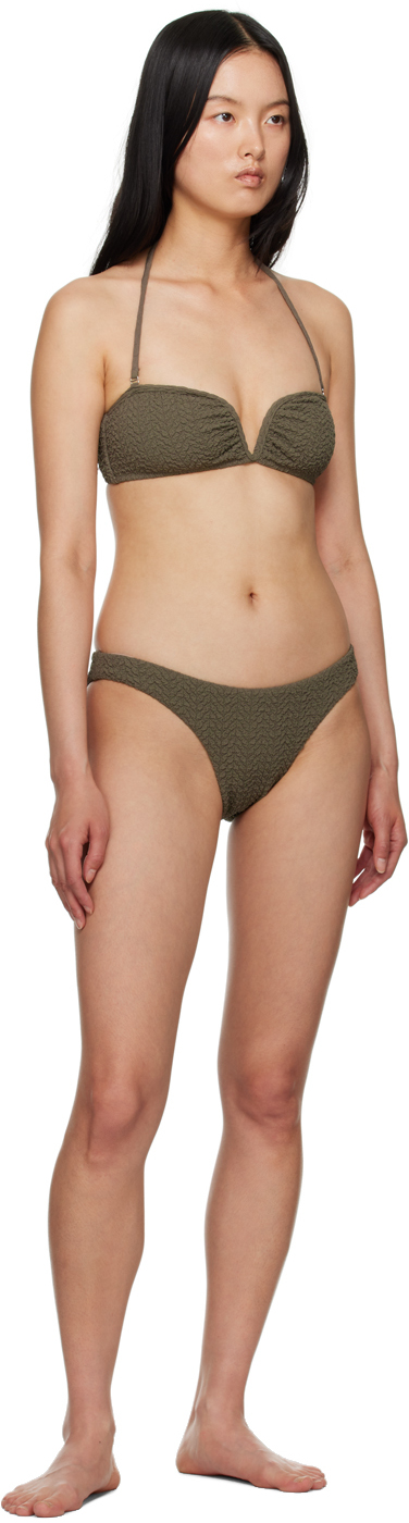 Khaki Agate Bikini Top