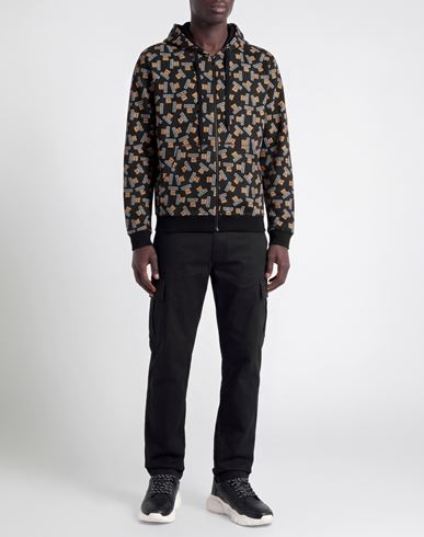 Man Sweatshirt Black Size S Cotton
