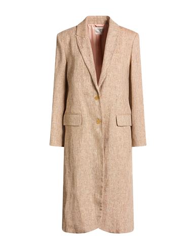 Forte_forte Woman Overcoat & Trench Coat Sand Size 1 Linen, Cotton, Polyester, Polyamide