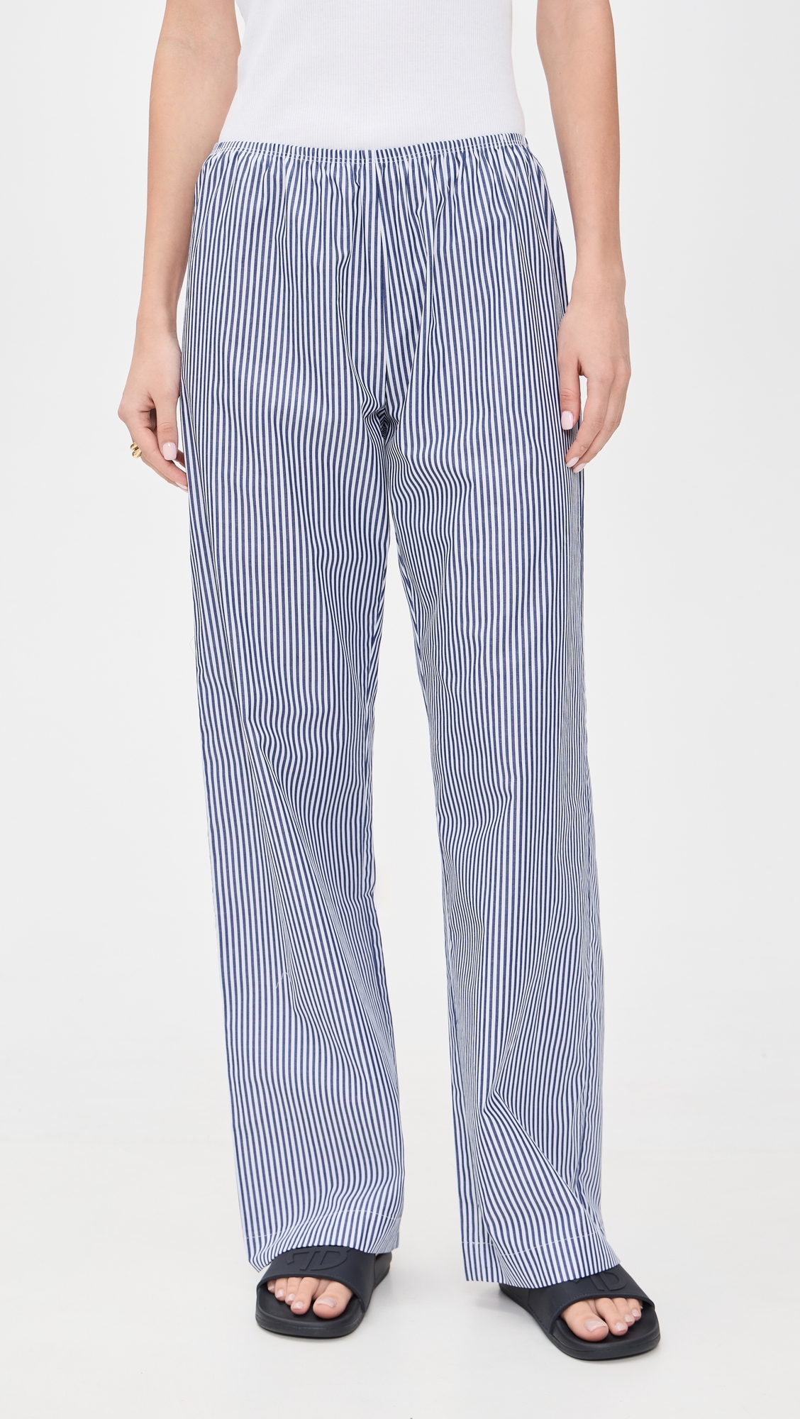 The Pop Simple Pants Navy Stripe
