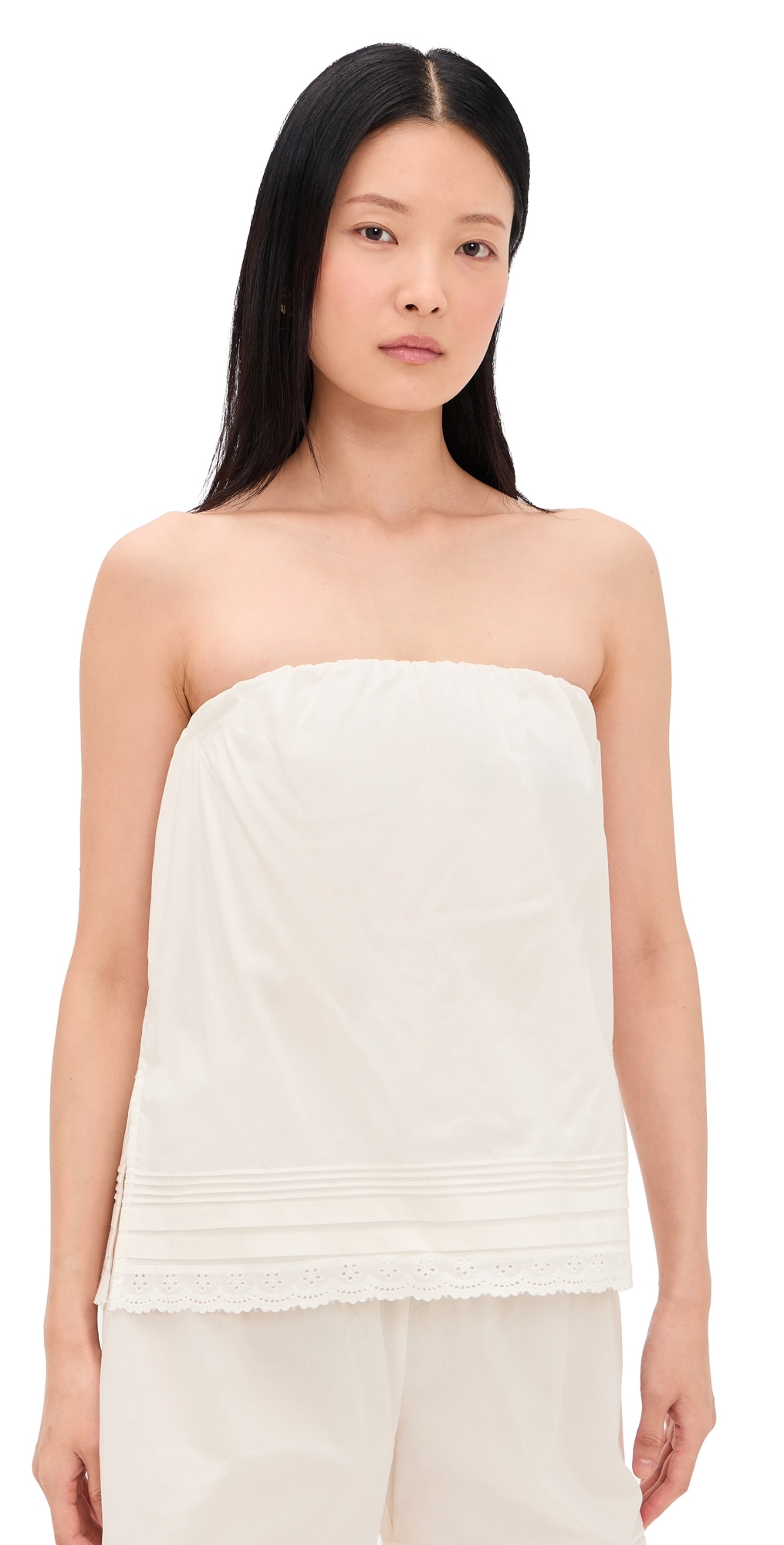 Filomena Top Fiore Lace White