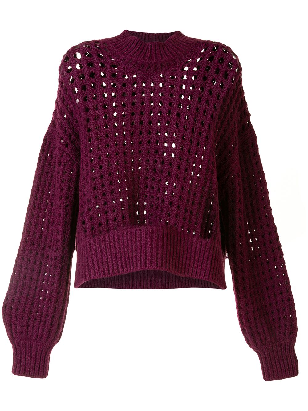 Open knit sweater - Purple