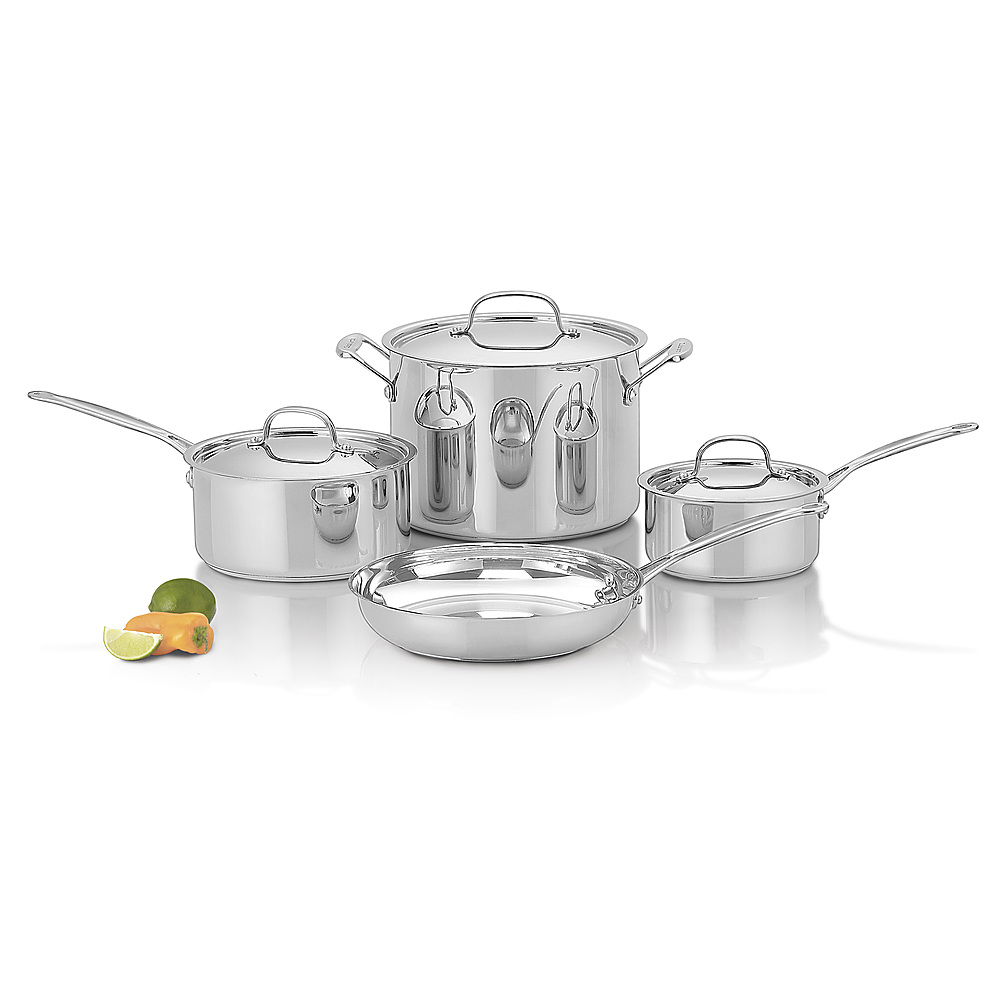 Chef's Classic Nonstick Stainless 7-Piece Set - Stainless Steel