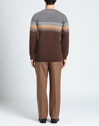 Man Sweater Brown Size L Wool
