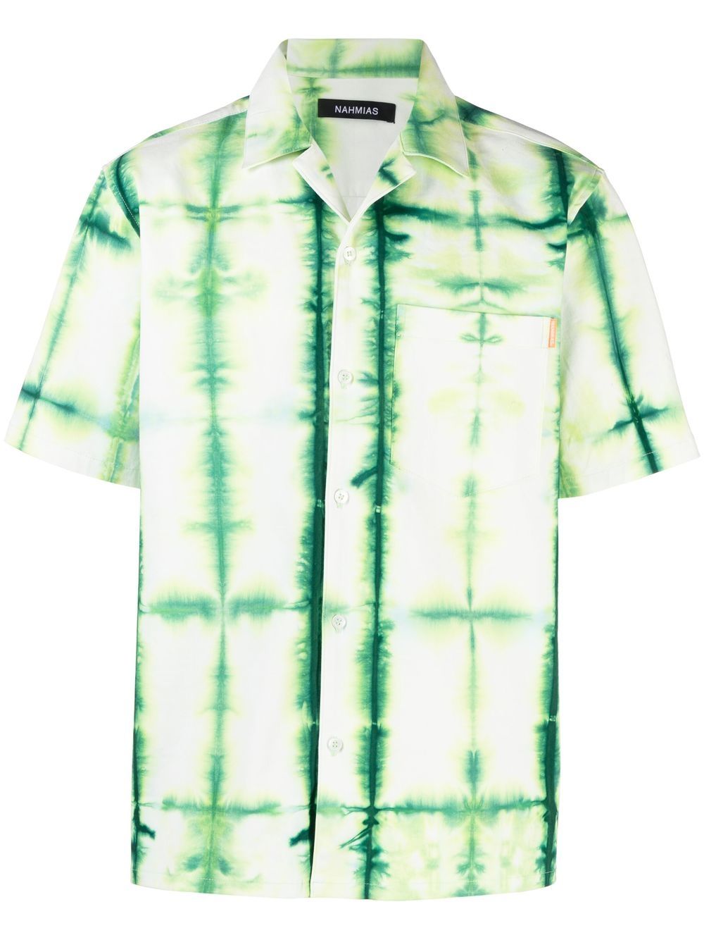 Tie-dye print short-sleeve shirt - Green