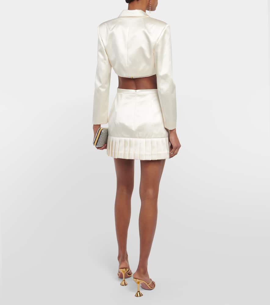 Bridal embellished silk jacket and top set