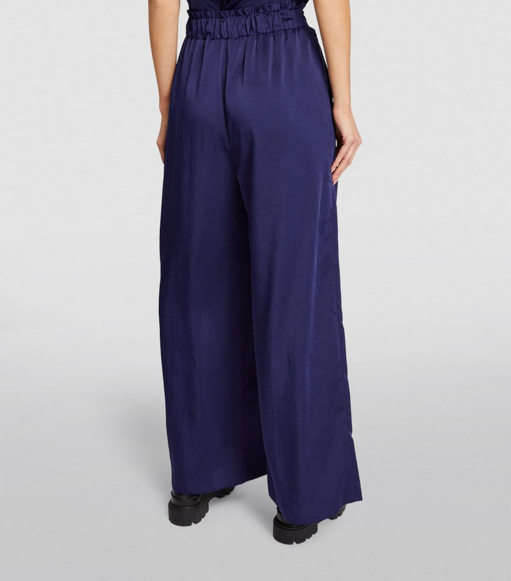 Satin Wide-Leg Trousers