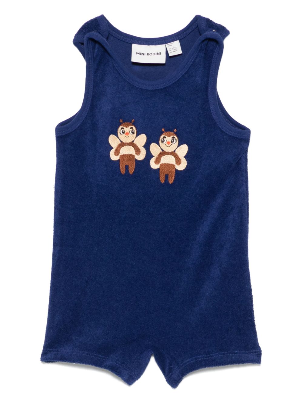Embroidered romper - Blue