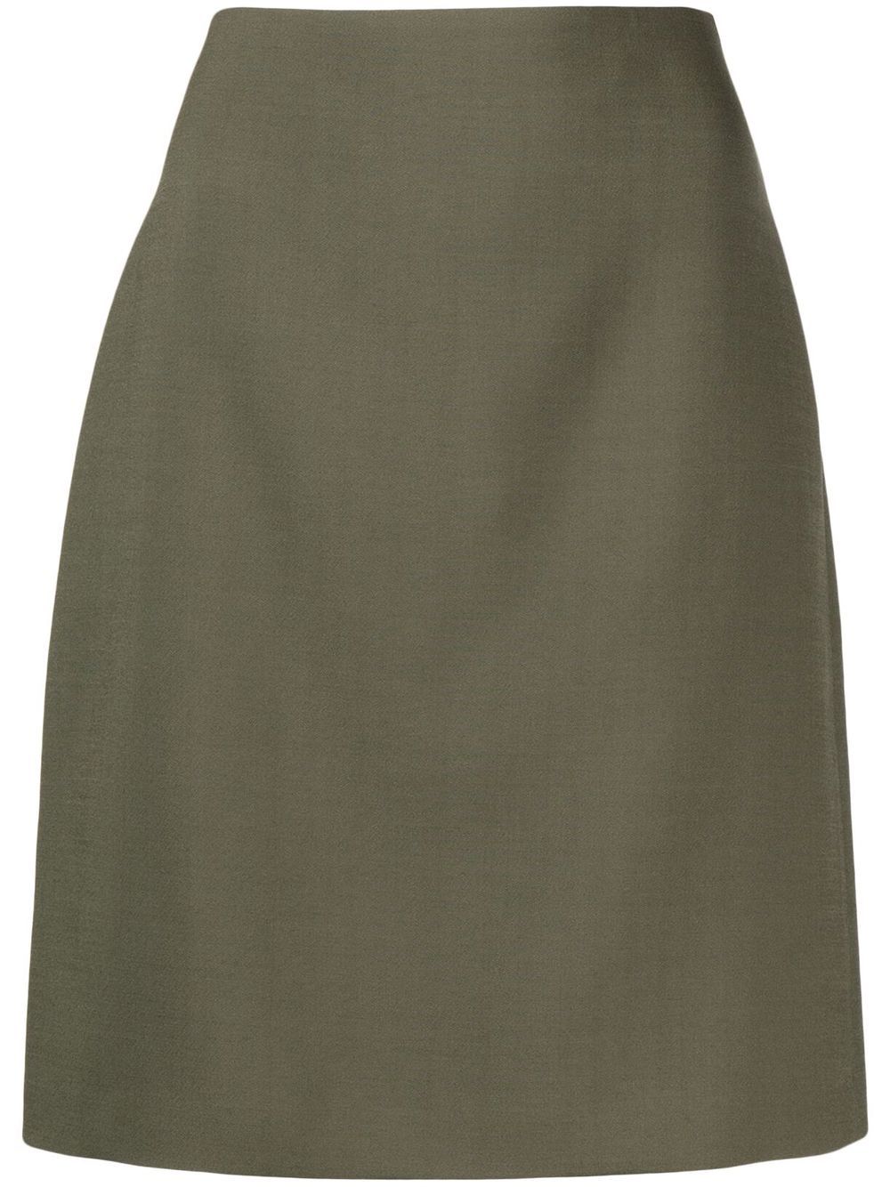 Wool blend pencil skirt - Green