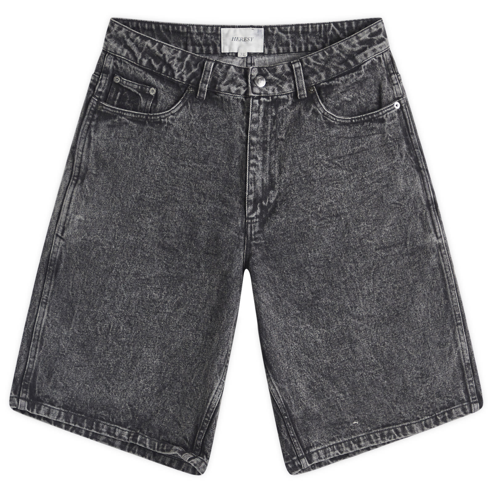 Heresy Men's Stearne Denim Shorts in Ash