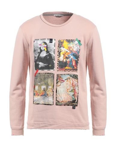 Man Sweatshirt Light pink Size L Cotton