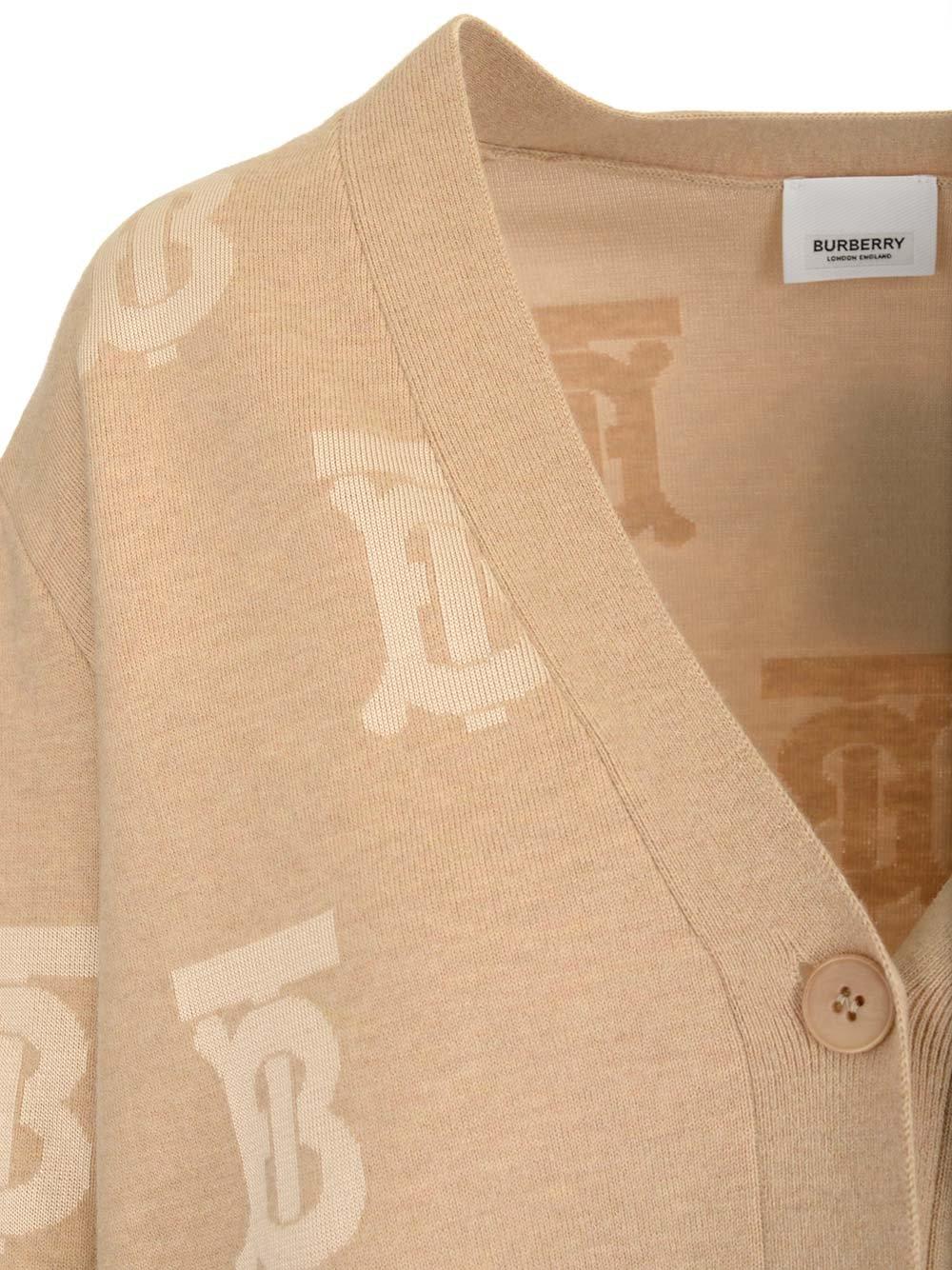 V-neck All Over Monogram Cardigan