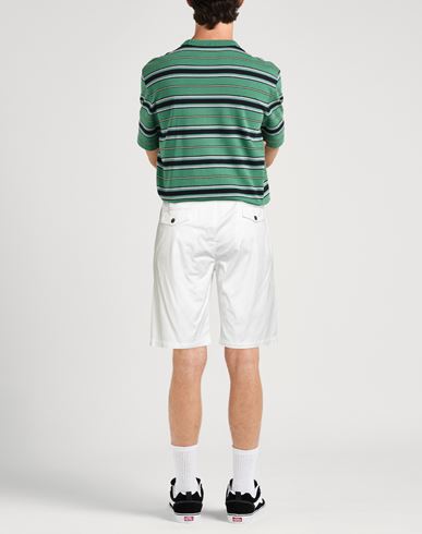 Man Shorts & Bermuda Shorts White Size 32 Cotton, Elastane