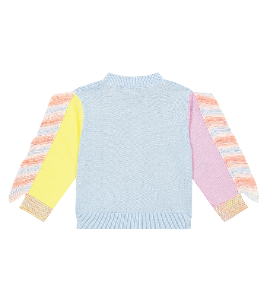 Baby ruffle-trimmed cotton cardigan
