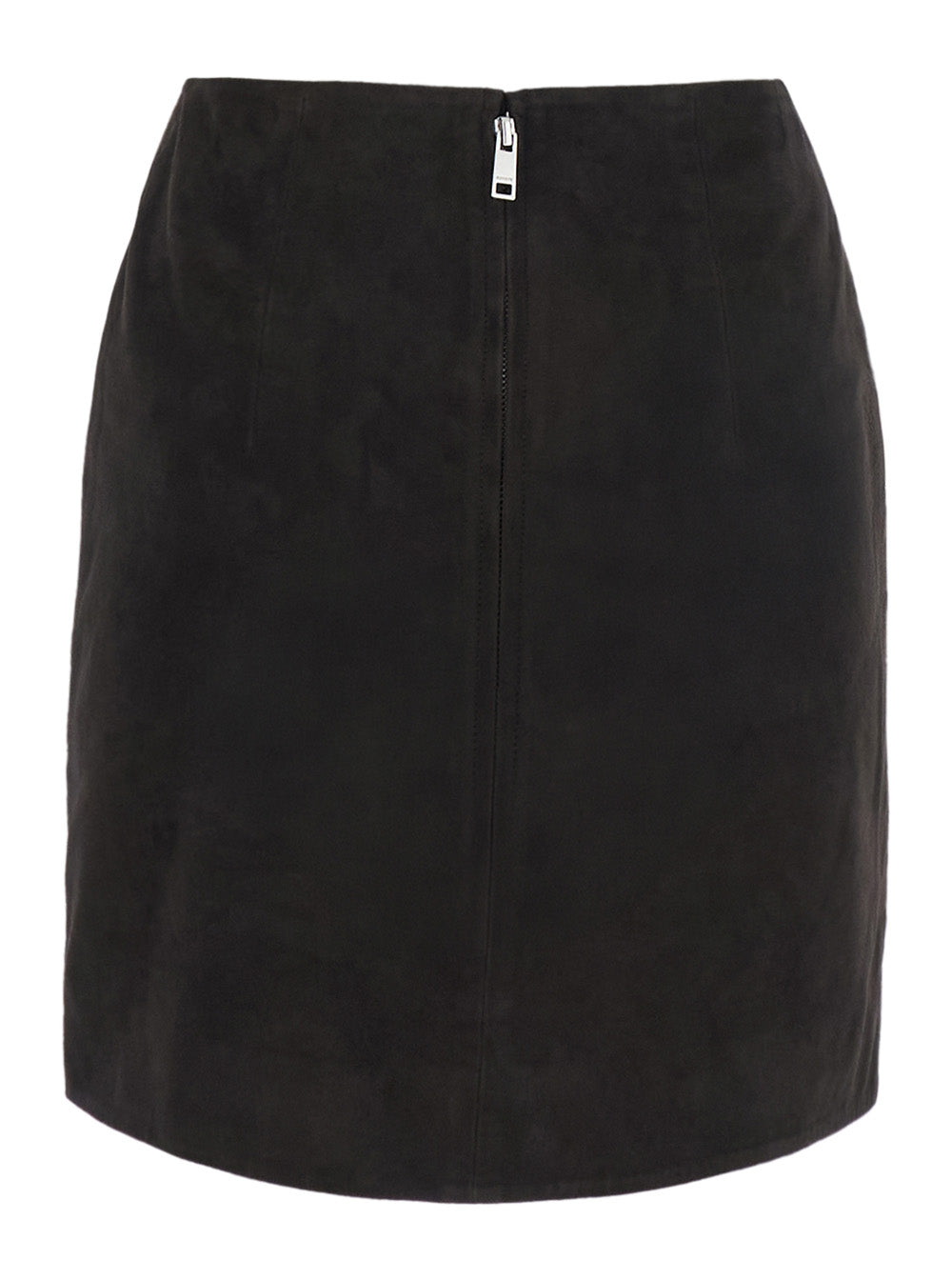 Suede Miniskirt — Black