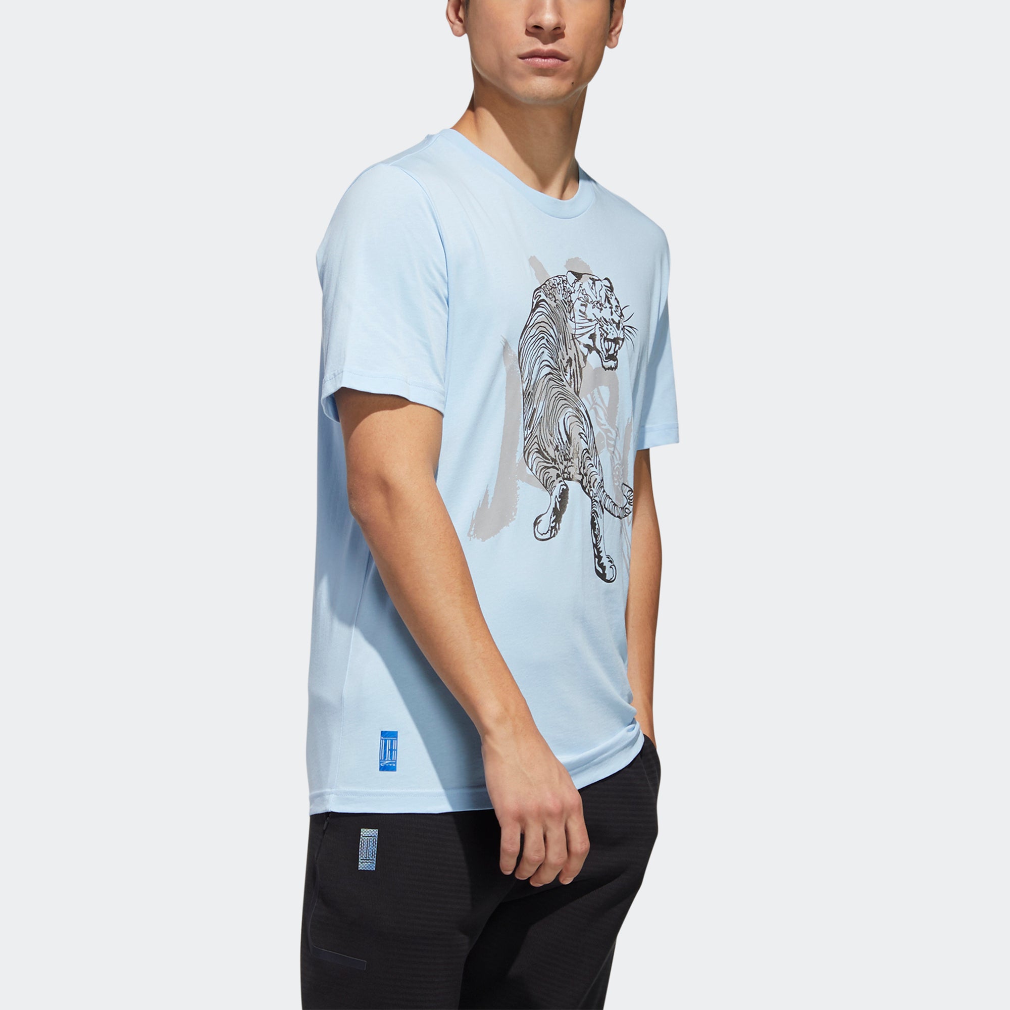 Wj Gfx Tee Series Printing Sports Round Neck Short Sleeve Blue